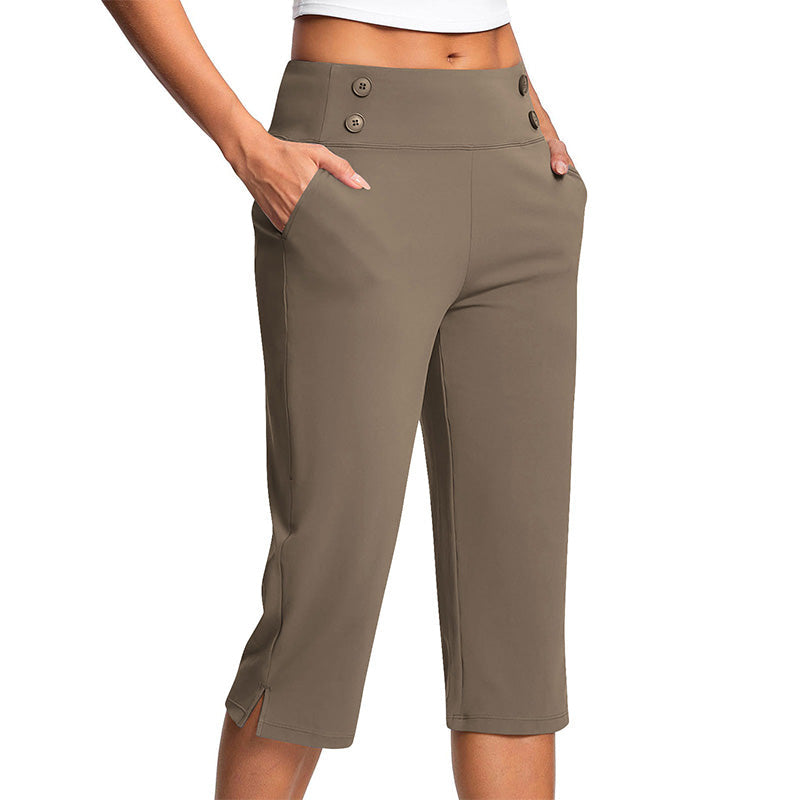 🧘‍♀️ 50% RABATT NU!✨ Eleganta Yogabyxor med Formande Effekt – Magstöd & Djupa Fickor – Träning & Lifestyle 🔥