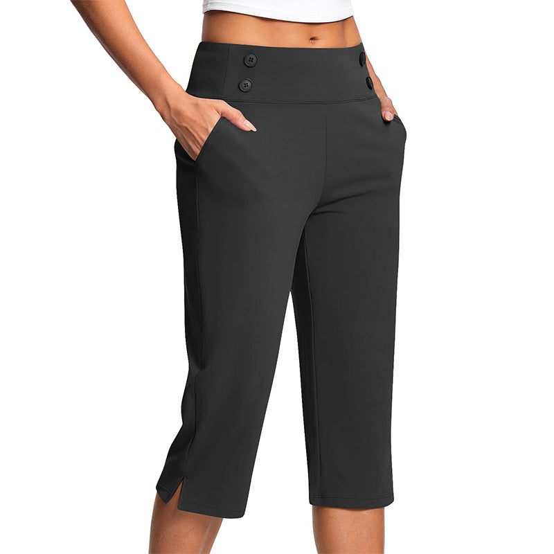 🧘‍♀️ 50% RABATT NU!✨ Eleganta Yogabyxor med Formande Effekt – Magstöd & Djupa Fickor – Träning & Lifestyle 🔥