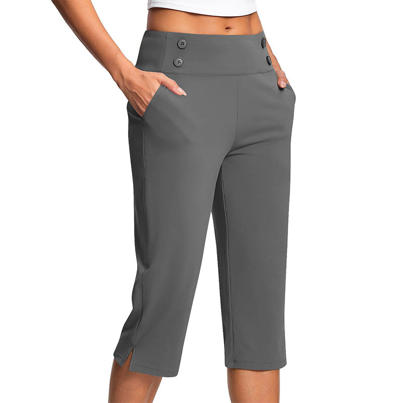 🧘‍♀️ 50% RABATT NU!✨ Eleganta Yogabyxor med Formande Effekt – Magstöd & Djupa Fickor – Träning & Lifestyle 🔥