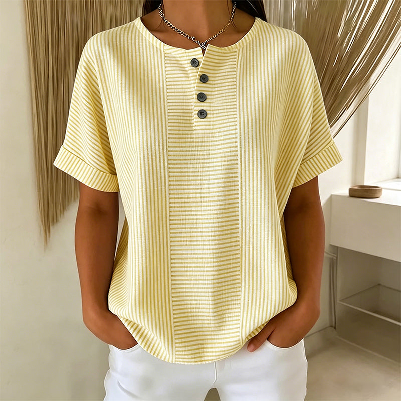 🌸 50 % RABATT NU! 🌸Randig Henley-tröja för damer