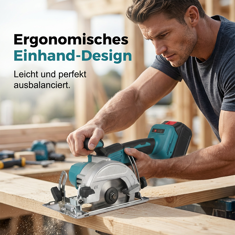 🛠️ ⏰ Endast idag-50% RABATT NU!🎯 Höghastighets Sladdlös Cirkelsåg med Borstlös Motor – 21V Kraftpaket & Dubbla Batterier 🔋