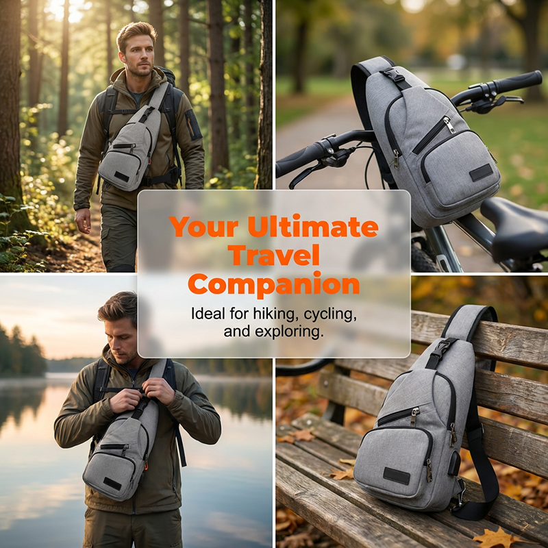 🎒 50% RABATT NU!⛰️ Outdoor Sport Sling Pack – Multifunktionell, Hållbar & USB Port – Urban Pendlare Essential 🚴‍♂️