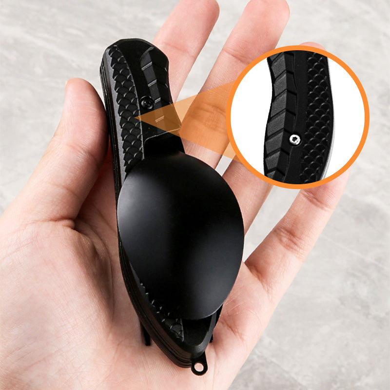 🍴 50% RABATT NU!🏕️ 4-i-1 Utomhus Fällbart Bestickset – Rostfritt Stål Multi-Tool – Kompakt Camping- & Vandringstillbehör 🎒