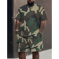 Herr Kamouflagetryckt T-shirt & Shorts Set