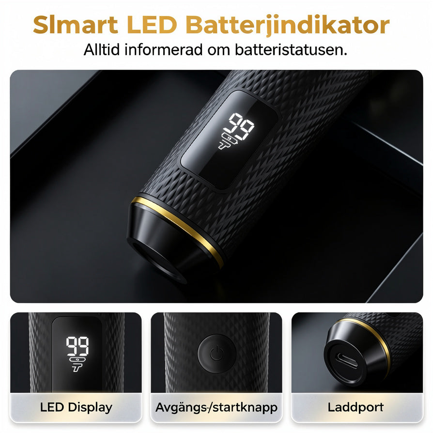 🌞VÅRREA 50% RABATT!🧔Luxe 3-i-1 professionell vårdset för män - T-skärmaskin, folieklippare & näsborstrimmer - Med LED-display & USB-laddbar