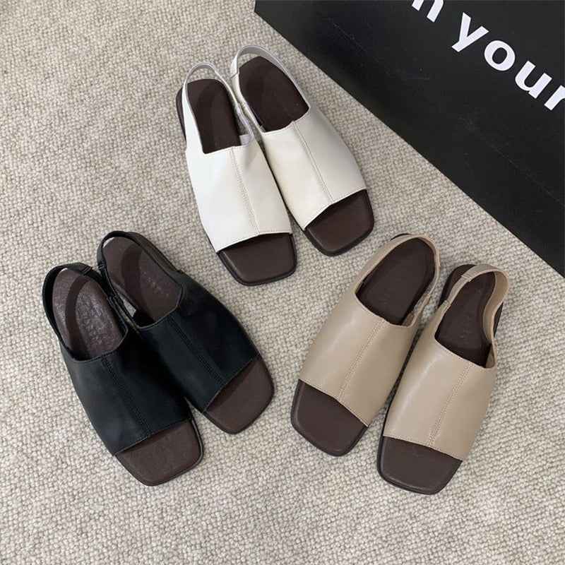 👡 50% RABATT! 🔥 Retro-sandaler med fyrkantig tå & hälrem för damer – 2026 nyhet – Bekväma, stabila & perfekta för sommar, bröllop eller vintage-inspirerade looks ✨