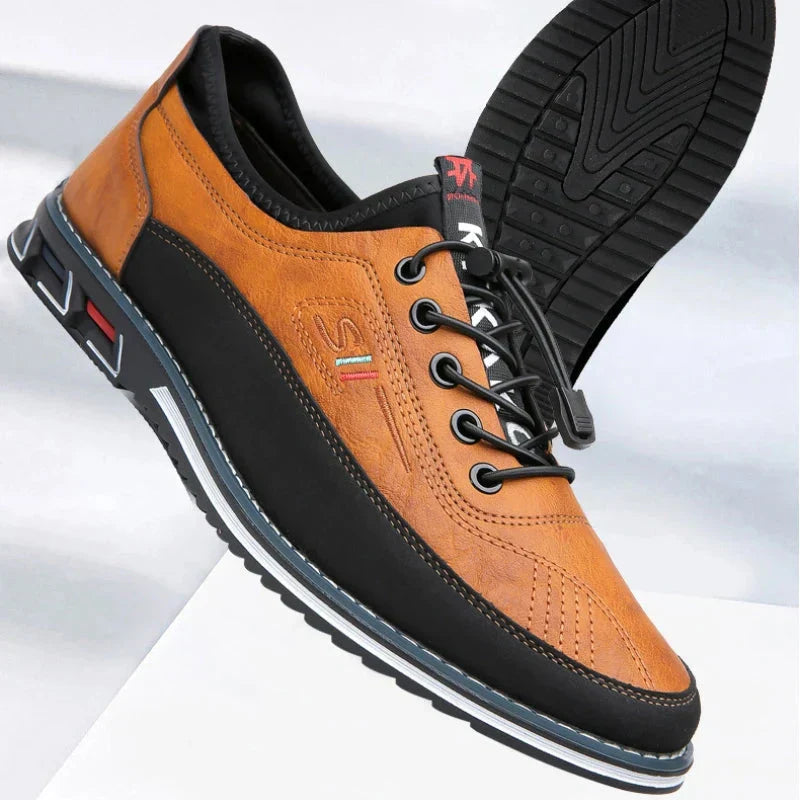 👞 50% RABATT NU! ✨ Herr Klassiska och Stiliga Läderskor – Tidlös Design, Premiumkvalitet & Bekväm Passform – Från Styrelserum till Bar 🏛️