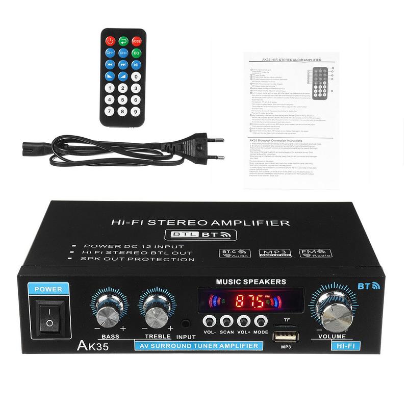 🔥50% RABATT! 🔥2-kanals 600 W mini-hifi-förstärkare med digital Bluetooth-ljud och FM-radio