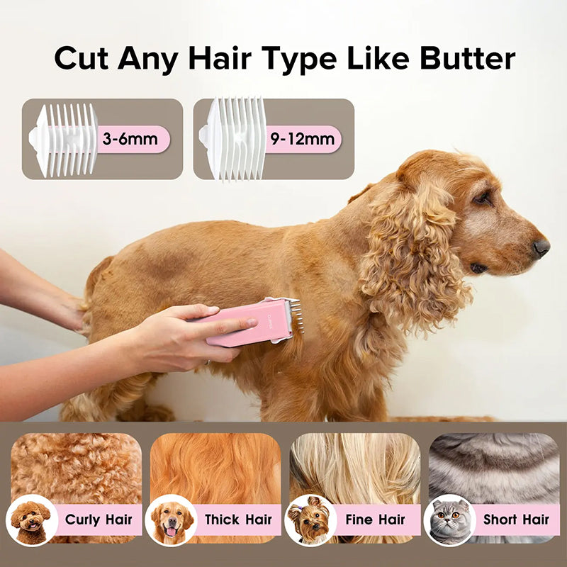 🐾 50 % RABATT NU! ✂️ Tyst & sladdlös djurklippare – IPX7 vattentät, keramiskt blad & 90 min driftstid – perfekt för hund, katt & pälsvård hemma 🛁