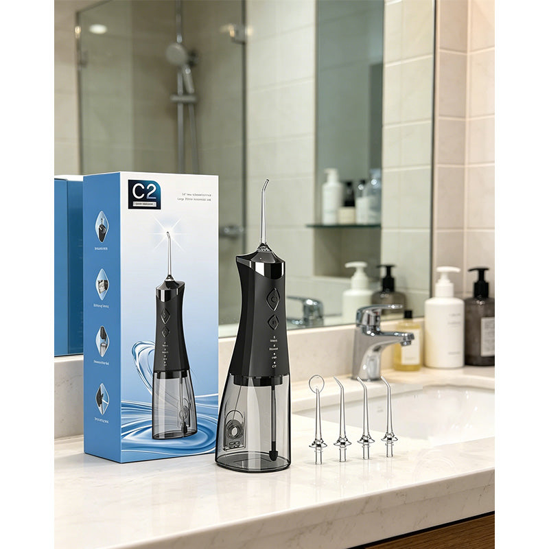 🦷 NU 50 % RABATT! 💧 Sladdlös munsköljare för tandvård | Professionell vattenflossare 🌟