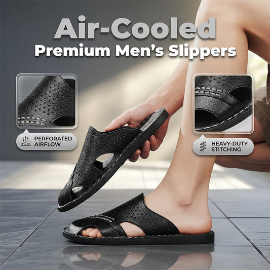 ✨ 50% RABATT NU!🔥 Men's Closed-Toe Artificial Leather Slippers