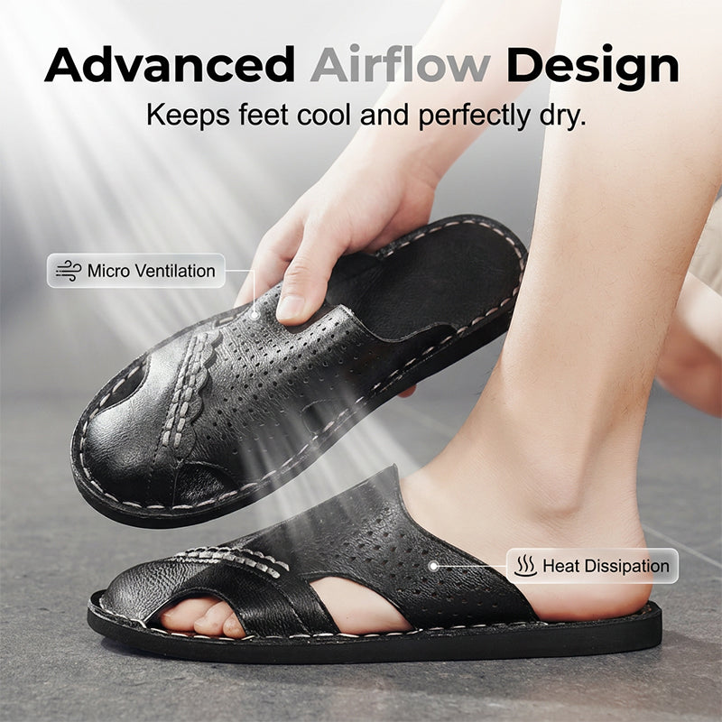 ✨ 50% RABATT NU!🔥 Men's Closed-Toe Artificial Leather Slippers