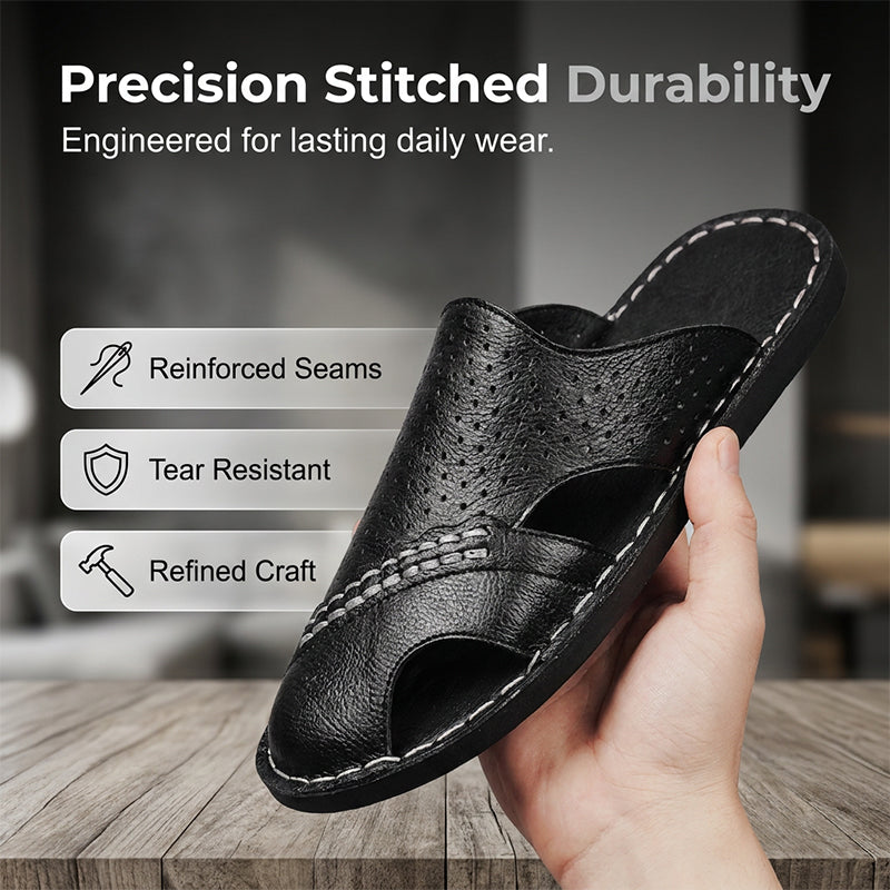 ✨ 50% RABATT NU!🔥 Men's Closed-Toe Artificial Leather Slippers