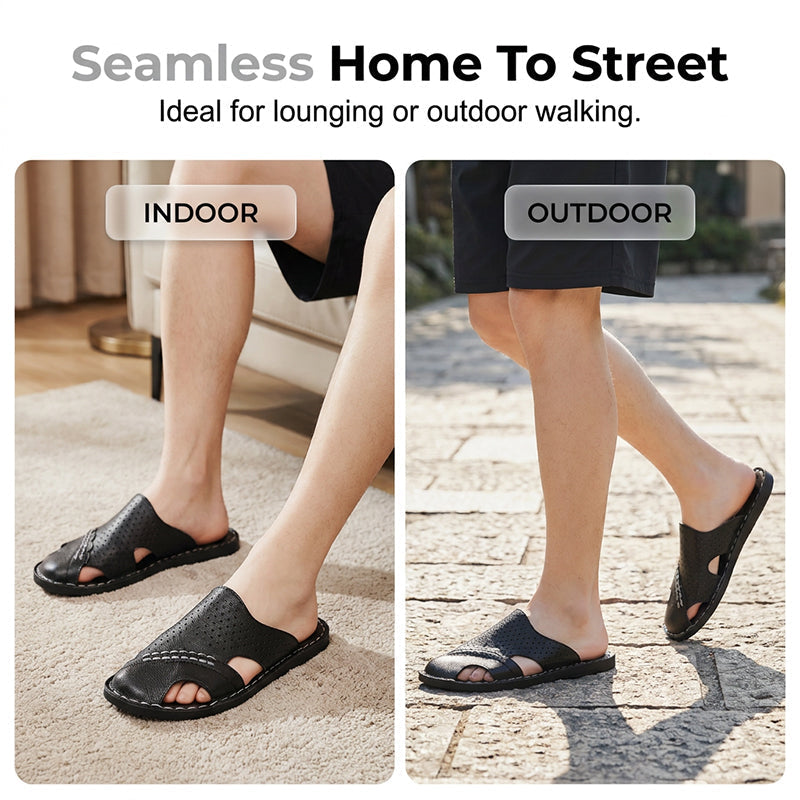 ✨ 50% RABATT NU!🔥 Men's Closed-Toe Artificial Leather Slippers