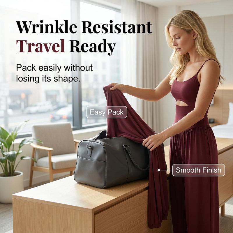 👗 50% RABATT NU!✨Sleeveless Cutout Wide-Leg Jumpsuit with Back Tie