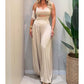 👗 50% RABATT NU!✨Sleeveless Cutout Wide-Leg Jumpsuit with Back Tie
