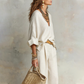 🍁2026 New Arrival👚👖 Chic Women’s V-Neck Top & Wide-Leg Pants Set – One Outfit, Zero Styling Stress