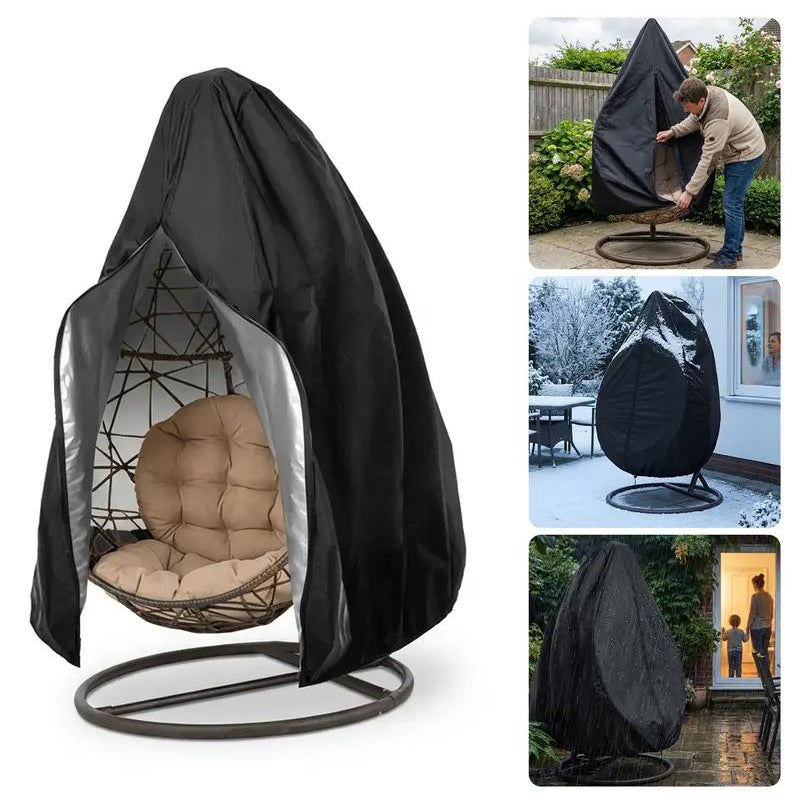 ⏰🔥BEGRÄNSAD TID: 50 % RABATT! 🪑 Slitstarkt, vattentätt överdrag till hängande äggstol – UV-beständigt, hållbart oxfordtyg och enkel montering med dragkedja ☀️✨