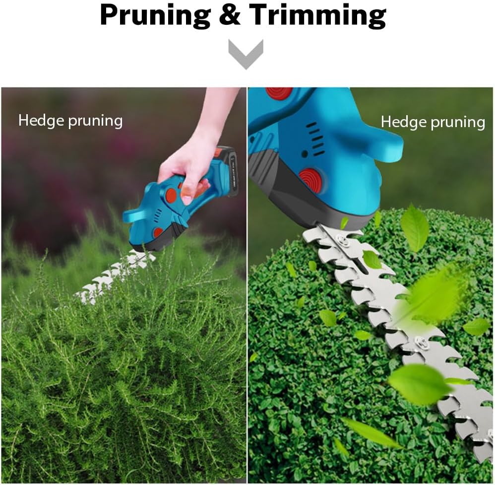 🔋🌿 Trådlös, knivskarp och förvånansvärt kraftfull! Mini-häcksax med litiumbatteri – klipper tjocka grenar som om det vore en lek!