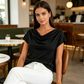 ⏰ 50 % RABATT – Endast under en begränsad tid ✨Damtop med vattenfallsringning ✨ Feminin stil & eleganta kapärmar