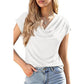 ⏰ 50 % RABATT – Endast under en begränsad tid ✨Damtop med vattenfallsringning ✨ Feminin stil & eleganta kapärmar