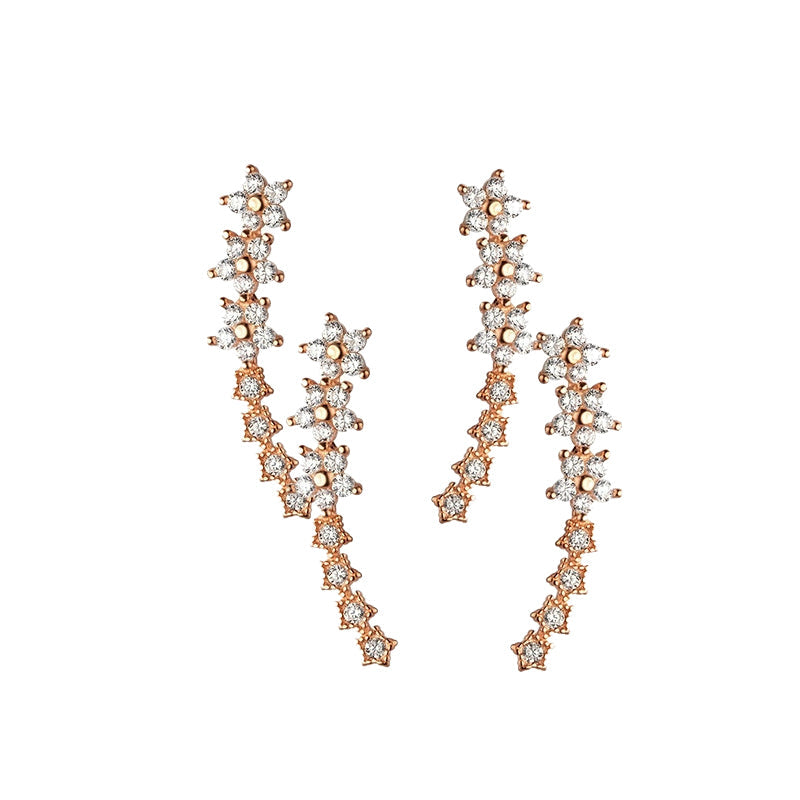 ✨ 50% RABATT! 🌟 Starry flower rhinestone ear climber örhängen – Glittrande kristaller & bekväm klätterdesign – Perfekt för vardagslyx eller speciella tillfällen – elegant & festlig 🌸