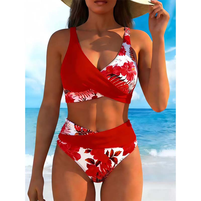 🔥👙 50% RABATT! Bikini med hög midja och tryck – skulptera dina kurvor och visa upp din charm i sommar ☀️