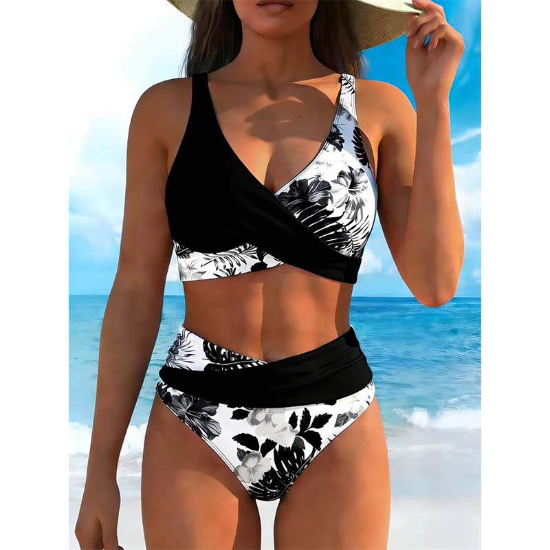 🔥👙 50% RABATT! Bikini med hög midja och tryck – skulptera dina kurvor och visa upp din charm i sommar ☀️