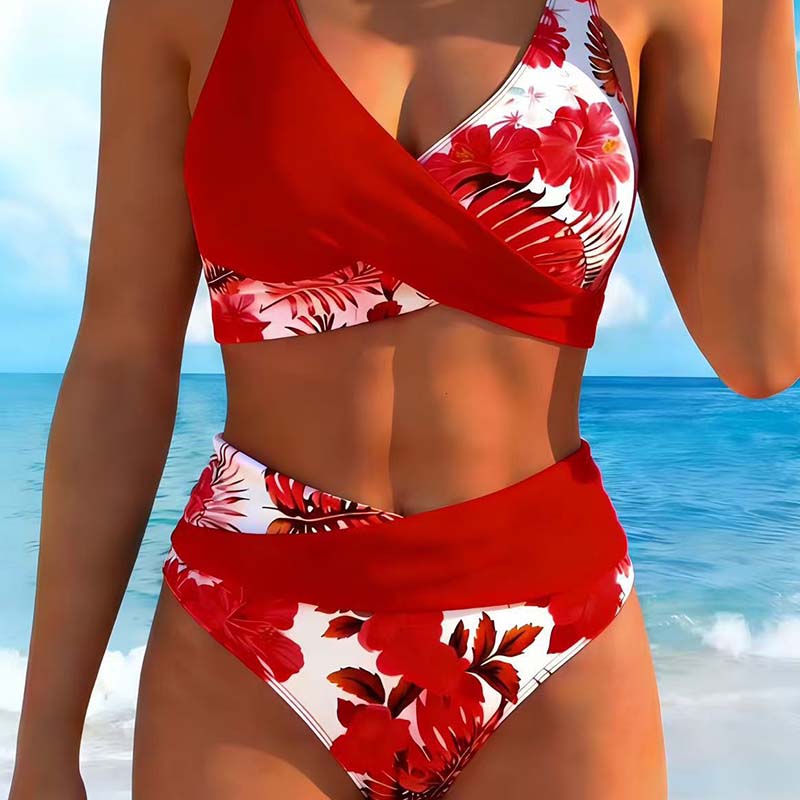 🔥👙 50% RABATT! Bikini med hög midja och tryck – skulptera dina kurvor och visa upp din charm i sommar ☀️