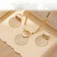 ✨ 50% RABATT NU! 💎 Modern Geometriskt Smyckesset – Guldpläterat, Lättvikts Platt Ormkedja & Matchande Örhängen – Chic & Elegant För Kvällsevenemang 🎁