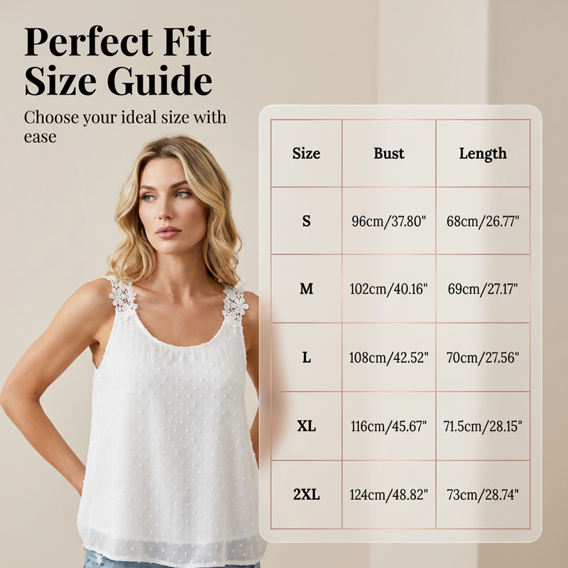 👕✨ 50 % RABATT – ENDAST UNDER EN BEGRÄNSAD TID! Elegant linne med spetsband och prickmönster – avslappnat, feminint och perfekt för sommaren och vardagen ✨