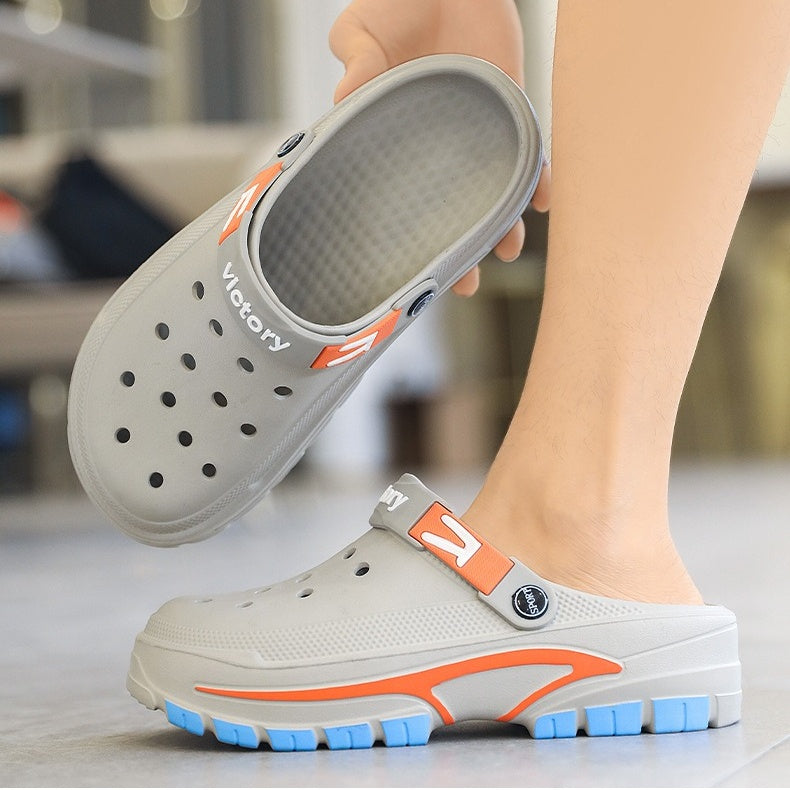 👣 BEGRÄNSAD TID: 50 % RABATT! ✨ Andningsbara slip-on-sandaler för män – 2-i-1, lätta, halkfria 🌊