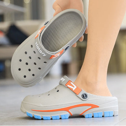 👣 BEGRÄNSAD TID: 50 % RABATT! ✨ Andningsbara slip-on-sandaler för män – 2-i-1, lätta, halkfria 🌊