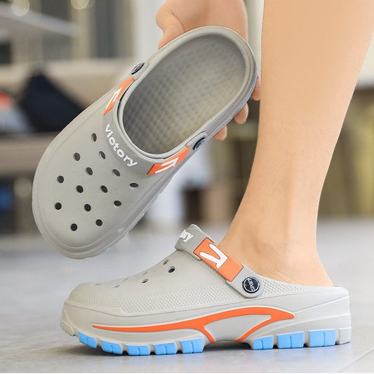 👣 BEGRÄNSAD TID: 50 % RABATT! ✨ Andningsbara slip-on-sandaler för män – 2-i-1, lätta, halkfria 🌊