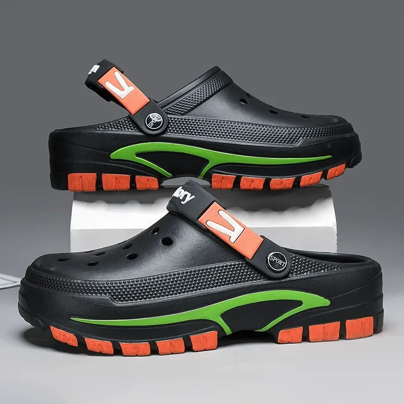 👣 BEGRÄNSAD TID: 50 % RABATT! ✨ Andningsbara slip-on-sandaler för män – 2-i-1, lätta, halkfria 🌊