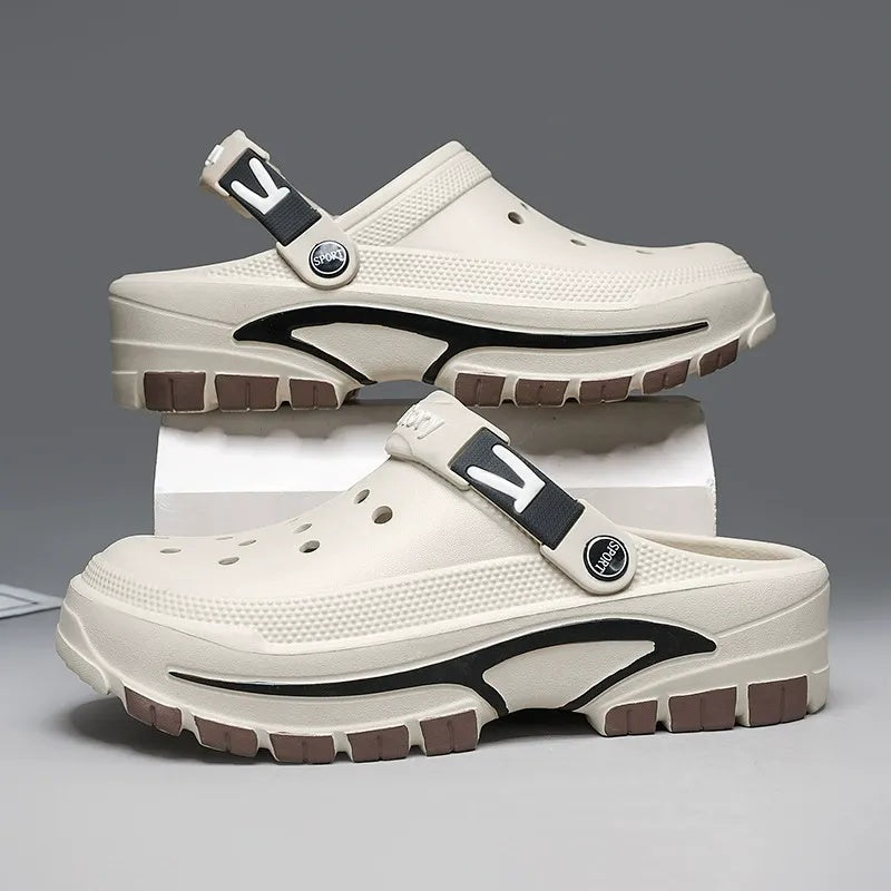 👣 BEGRÄNSAD TID: 50 % RABATT! ✨ Andningsbara slip-on-sandaler för män – 2-i-1, lätta, halkfria 🌊