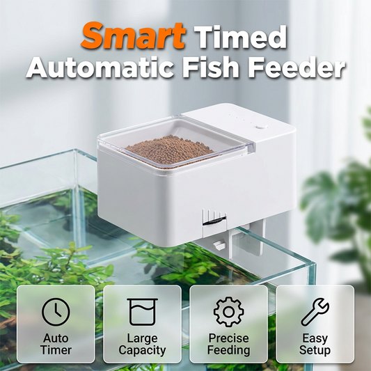 🐟 50% RABATT NU! ⏰ Automatisk Fiskmatare med Timer – Smart Schemalagd Matning, Exakt Portionskontroll & Justerbar Klämma – Bekymmersfri Semester 🎯