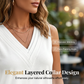 👕 Ledigt linne med V-ringning – ärmlös & andningsbar i bomullsblandning – elegant lagdelt krage för vardag och sommar 🌸
