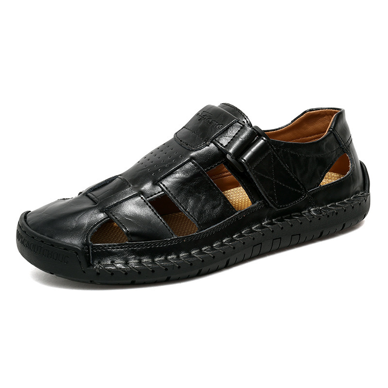 👞 50% RABATT NU! 🏖️ Herrarnas Stängda Tå-Sandaler – Ventilerande Hålformad Design & Dämpad Komfort 👟