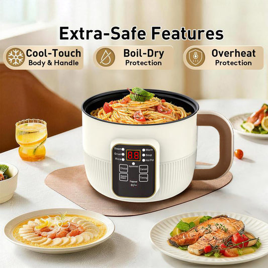 【⏰Begränsat antal – 50% rabatt + fri frakt】Multifunktionell smart elektrisk gryta 🍲 En gryta, alla funktioner – laga allt från grytor till hotpot ✨