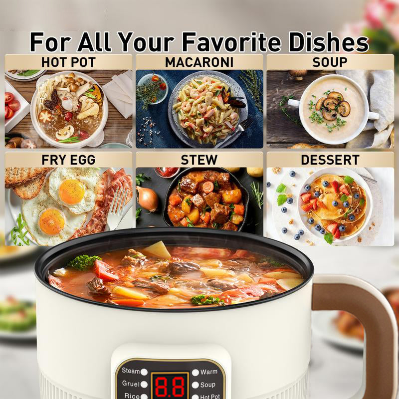 【⏰Begränsat antal – 50% rabatt + fri frakt】Multifunktionell smart elektrisk gryta 🍲 En gryta, alla funktioner – laga allt från grytor till hotpot ✨