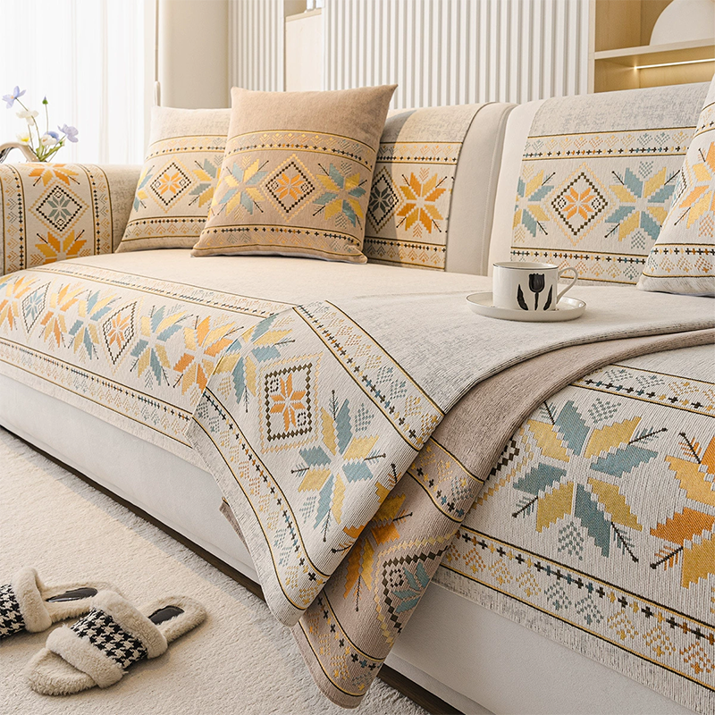 🛋️ 50 % RABATT NU! 🌸 Chenille-soffskydd med bohomönster – stilrent, mjukt & enkelt att hålla rent, förvandla din soffa på sekunder, perfekt för vardagsrum & sovrum 🏡