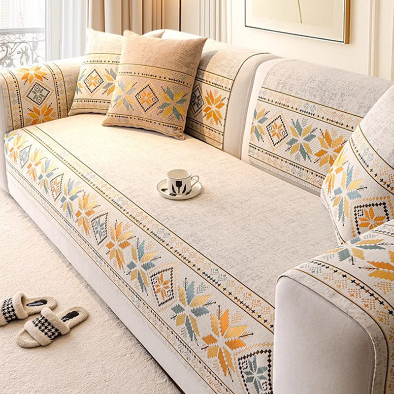 🛋️ 50 % RABATT NU! 🌸 Chenille-soffskydd med bohomönster – stilrent, mjukt & enkelt att hålla rent, förvandla din soffa på sekunder, perfekt för vardagsrum & sovrum 🏡