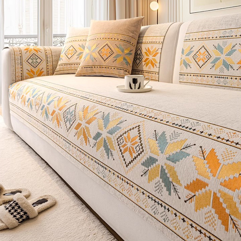 🛋️ 50 % RABATT NU! 🌸 Chenille-soffskydd med bohomönster – stilrent, mjukt & enkelt att hålla rent, förvandla din soffa på sekunder, perfekt för vardagsrum & sovrum 🏡
