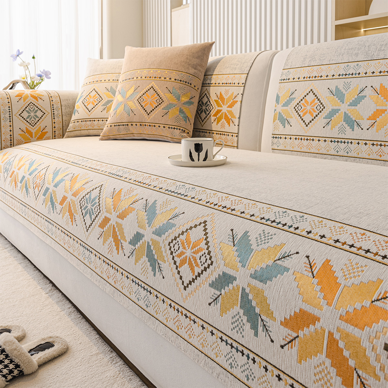 🛋️ 50 % RABATT NU! 🌸 Chenille-soffskydd med bohomönster – stilrent, mjukt & enkelt att hålla rent, förvandla din soffa på sekunder, perfekt för vardagsrum & sovrum 🏡