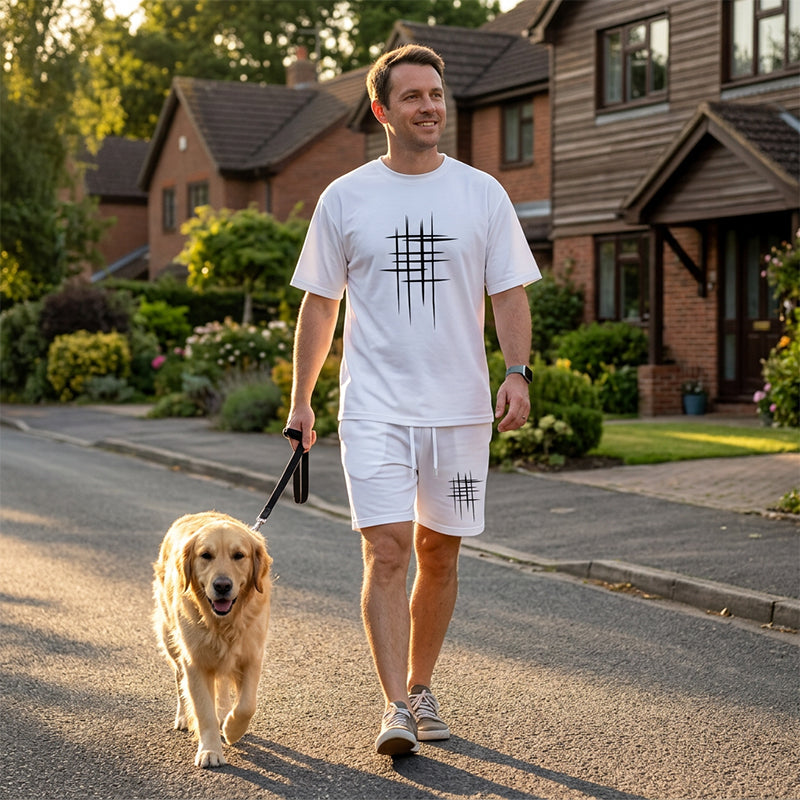 👕 50% RABATT! ⏰ Men's casual topp & shorts 2-delat set – Mjuk & andningsbar – Avslappnad passform, perfekt för lata sommardagar eller stranden – enkel matchande stil ☀️🩳