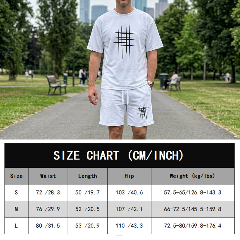 👕 50% RABATT! ⏰ Men's casual topp & shorts 2-delat set – Mjuk & andningsbar – Avslappnad passform, perfekt för lata sommardagar eller stranden – enkel matchande stil ☀️🩳