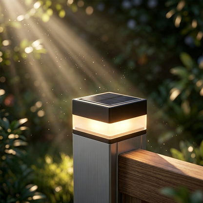💡 Vattentäta solcellslampor för stolpar – Automatisk på/av-funktion och energibesparande – Passar 4x4-stolpar, perfekta för staket, altaner eller uppfarter – varmt sken utan kabeldragning 🌙