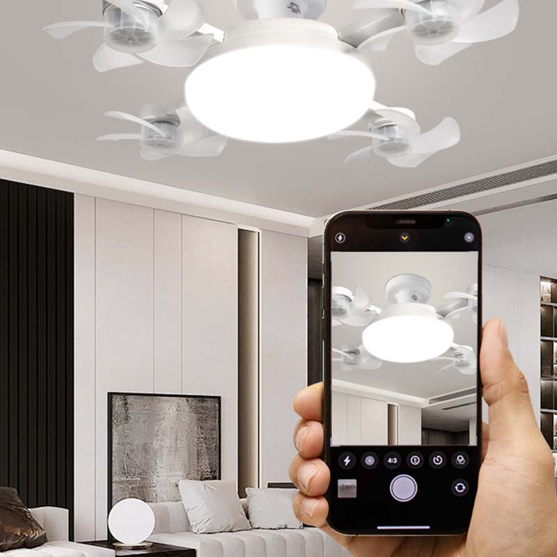 🌀50% RABATT NU! 💡 Takfläkt med E27-fattning – Tyst 2-i-1 LED-fläkt med Fjärrkontroll – Svalka & Ljus i Ett 🏠