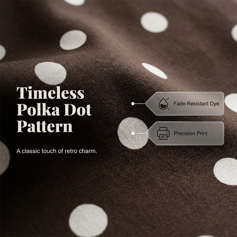 🤍 Skandinavisk design: prickiga vida byxor – minimalistiskt mönster, avslappnad passform & tidlös stil, perfekta för alla tillfällen 🕊️
